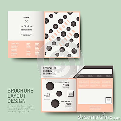 Brochure design with repeat dot