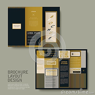 Brochure design with square