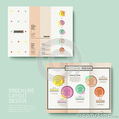 Brochure design with watercolor style