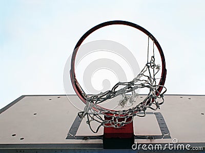 Broken basketball net