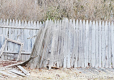 Broken fence wood