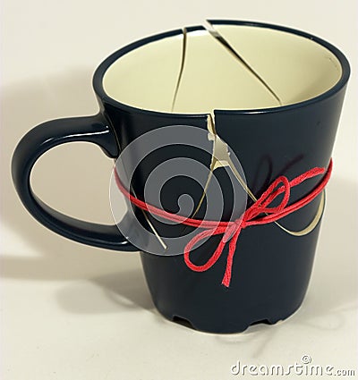 Broken (fixed Now) Coffee Cup Royalty Free S