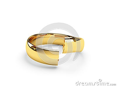 picture of broken wedding rings