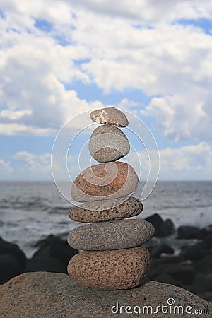 Brown balancing stones