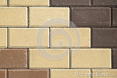 Brown and beige bricks texture