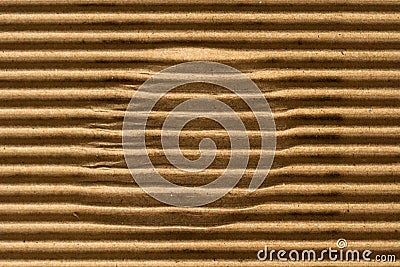 Brown corrugated cardboard texture