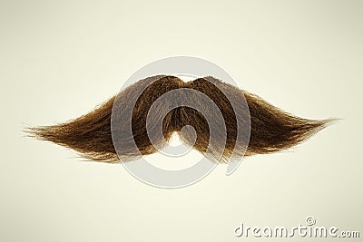 Brown mustache on a sepia background