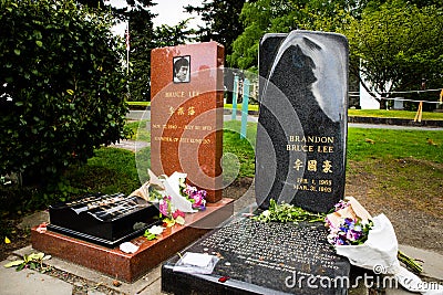 Bruce Lee and Brandon Lee grave site