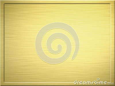 Brushed Gold Metal Plaque Stock Photography