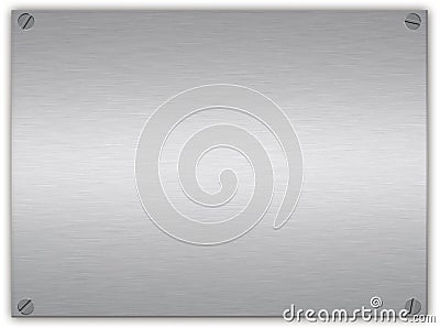 Brushed Silver Plaque Royalty Free Stock Imag