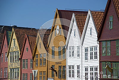Bryggen, hanseatic league houses in Bergen - Norway