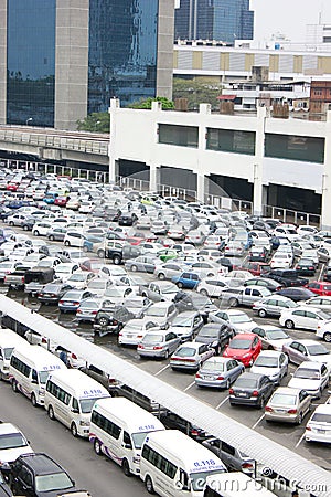 BTS s passenger park their cars at parking.