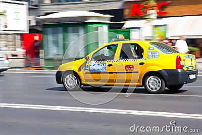 Bucharest taxi speeding