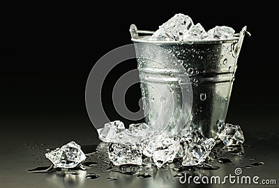 Bucket with ice