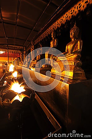 Buddha statue at night , Chiangmai , Thailand