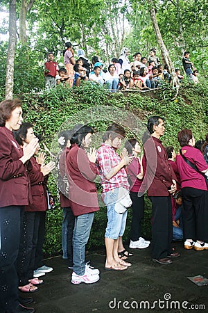 Buddhist prayer procession