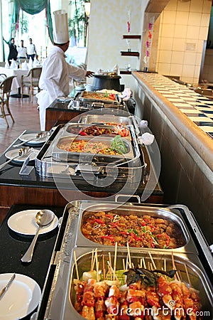 Buffet at restaurant