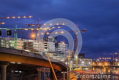 Building activity in central Stockholm