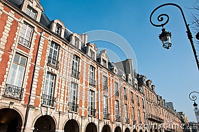 Building place of Vosges in Paris
