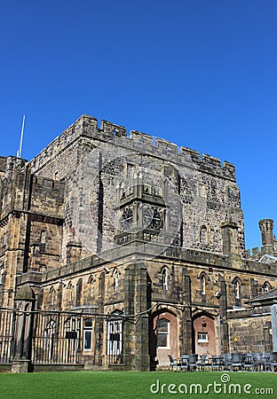 Buildings in courtyard inside Lancaster Castle