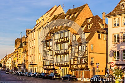 Buildings on Quai des Bateliers in Strasbourg