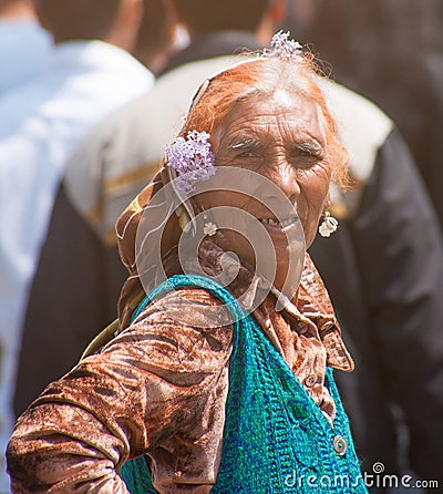 Bulgarian gypsy on holiday in Pomorie