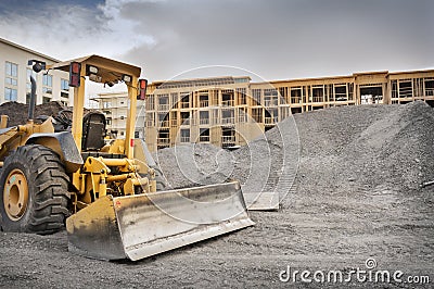 Bulldozer construction site