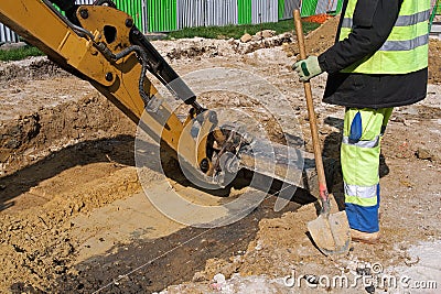 Bulldozer working