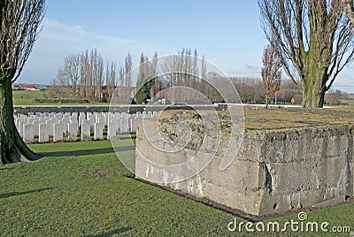 Bunker in a war cemetery