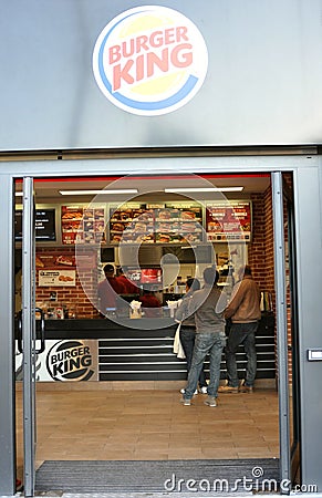 Burger King fast food restaurant in Italy