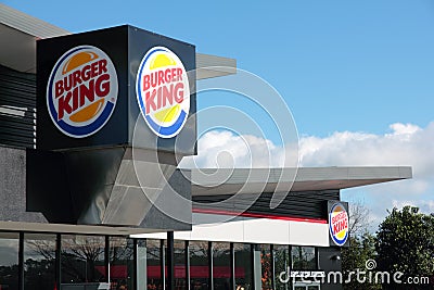 Burger King Restaurant Frontage with Sign