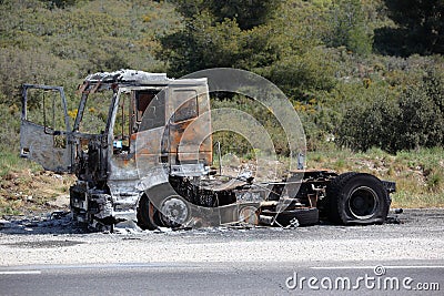 Burnt truck