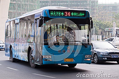 Bus in city, China