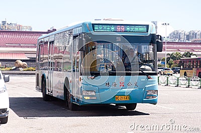 Bus in city, China