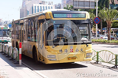 Bus in city, China