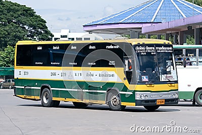 Bus of Green bus Company. Between Chiangmai and Golden-triangle.