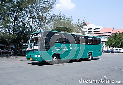 Bus of Green bus Company. Between Chiangmai and Thungchang (Nan)
