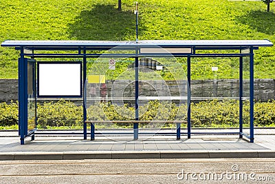Bus stop with a billboard