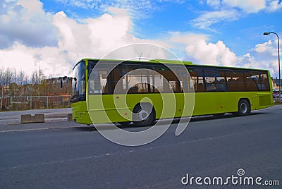 Bus at the train station (public bus)