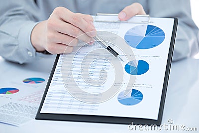 Business chart showing financial