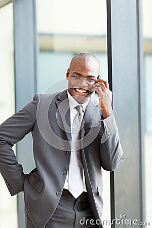 Business executive on phone