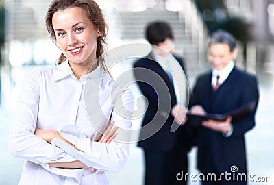 Business lady with positive look