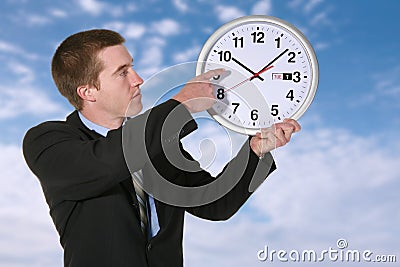 Business Man and Clock