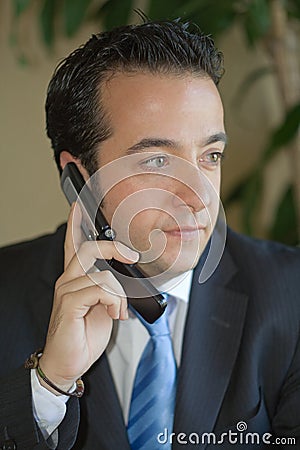 Business man with phone