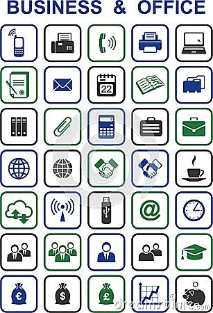 Business and office icons