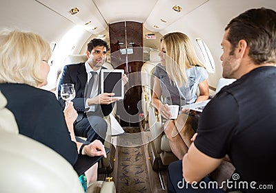 Business Partners Meeting In Private Jet