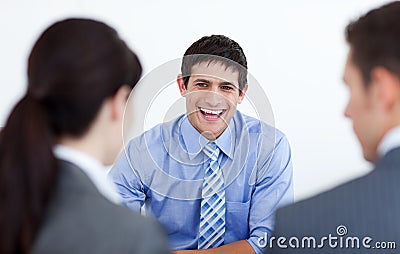 Business people discussing at a job interview