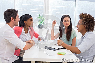 Business people having a meeting together