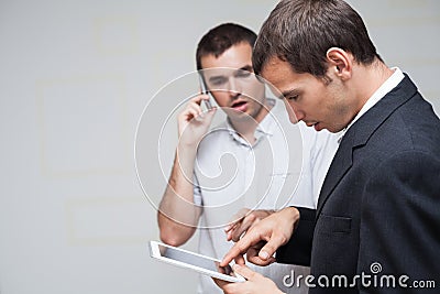 Business people mobile communication