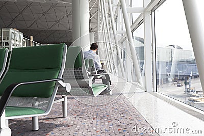 Business people waiting in airport